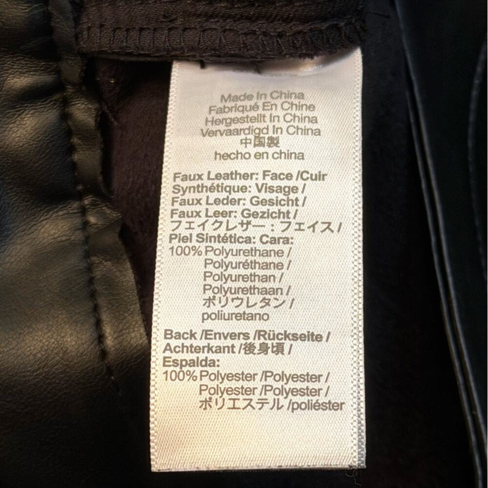 nwt Madewell The Perfect Vintage Straight leg Faux Leather Pants size 28 Black - Picture 9 of 12